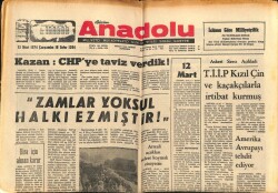 Anadolu Gazetesi 13 Mart 1974 - Bir Japon Uçağı Kapatıldı GZ66657 - 1