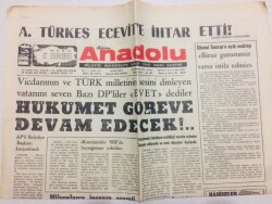 Anadolu Gazetesi 13 Nisan 1975 - Alparslan Türkeş Ecevite İhtar Etti GZ71034 - 2