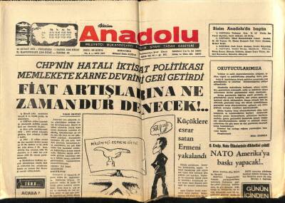 Anadolu Gazetesi 13 Şubat 1975 -Küçüklere Esrar Satan Ermeni Yakalandı GZ66167 - 2