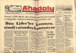 Anadolu Gazetesi 13 Temmuz 1975 - Dün Liderler Konuştu Şimdi Vatandaş Konuşuyor GZ66696 - 1