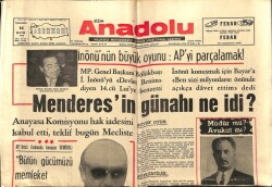 Anadolu Gazetesi 14 Mayıs 1969 - Adnan Menderesin Günahı Ne İdi? GZ66915 - 2