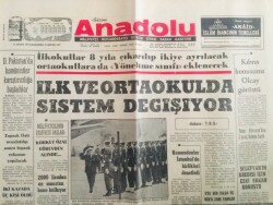 Anadolu Gazetesi 14 Nisan 1971 - İlk Ve Orta Okulda Sistem Değişiyor GZ66636 - 2