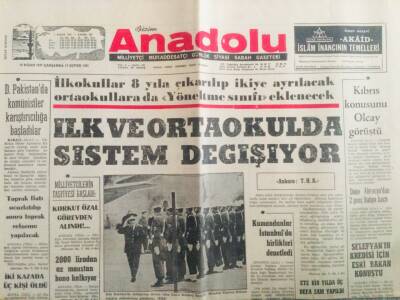 Anadolu Gazetesi 14 Nisan 1971 - İlk Ve Orta Okulda Sistem Değişiyor GZ66636 - 2