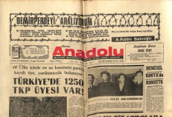 Anadolu Gazetesi 15 Ekim 1970 - Türkiyede 1250 TKP Üyesi Var GZ66163 - 2