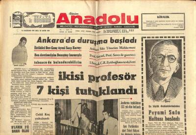 Anadolu Gazetesi 15 Haziran 1971 - İkisi Profesör 7 Kişi Tutuklandı GZ66704 - 2