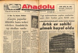 Anadolu Gazetesi 15 Mart 1974 - Artık Ev Sahibi Olmak Hayal Oldu GZ66656 - 1