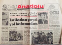 Anadolu Gazetesi 15 Temmuz 1970 - Rafet Zengin,İstifadan Gayri Yol Bulamadım GZ66603 - 2
