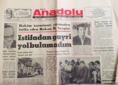 Anadolu Gazetesi 15 Temmuz 1970 - Rafet Zengin,İstifadan Gayri Yol Bulamadım GZ66603 - 2
