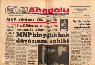 Anadolu Gazetesi 16 Haziran 1971 - Necmettin Erbakan Bütün İddiaları Çürüttü GZ66935 - 1
