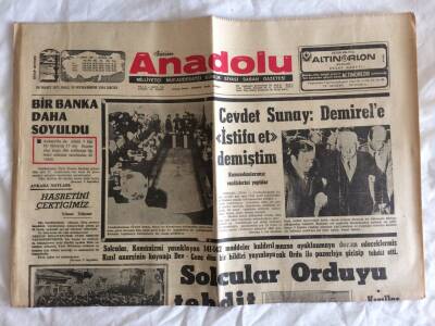 Anadolu Gazetesi 16 Mart 1971 - Cevdet Sunay Demirele İstifa Et Demiştim GZ73320 - 1