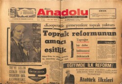 Anadolu Gazetesi 17 Haziran 1971 - Toprak Reformunun Amacı Eşitlik GZ66934 - 2