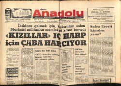 Anadolu Gazetesi 18 Şubat 1975 - Kızıllar İç Harp İçin Çaba Harcıyor GZ66149 - 1