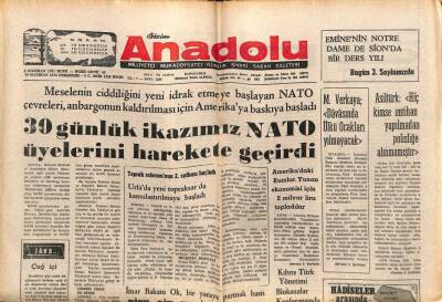 Anadolu Gazetesi 19 Haziran 1975 - 30 Günlük İkazımız Natoyu Harekete Geçirdi GZ66684 - 1