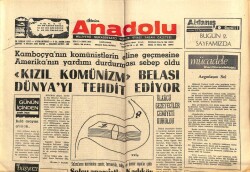 Anadolu Gazetesi 19 Nisan 1975 - Kızıl Komünizm Belası Dünyayı Tehdit Ediyor GZ66834 - 1