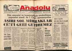 Anadolu Gazetesi 2 Haziran 1975 - Aşırı Sol Mihraklar Cemi Geri Getiremez GZ66156 - 2