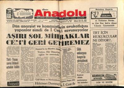 Anadolu Gazetesi 2 Haziran 1975 - Aşırı Sol Mihraklar Cemi Geri Getiremez GZ66156 - 1