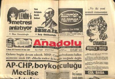 Anadolu Gazetesi 2 Nisan 1973 - Ortak Pazar Türkiye İçin Felaket Olur GZ66786 - 2