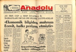 Anadolu Gazetesi 2 Şubat 1975 - Ermeni Hastahanesinde İşçilere Zulmediliyor GZ66923 - 1