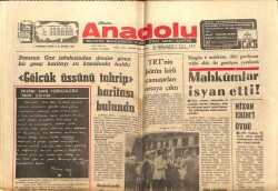 Anadolu Gazetesi 2 Temmuz 1971 - Konya Ceza Evinde Mahkumlar İsyan Etti GZ66644 - 1