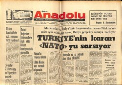 Anadolu Gazetesi 20 Haziran 1975 - Türkiyenin Kararı Natoyu Sarsıyor GZ66682 - 2