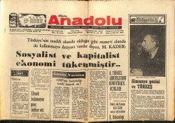 Anadolu Gazetesi 20 Mart 1975 - Sosyalist Ve Kapitalist Ekonomi Tükenmiştir GZ66672 - 2