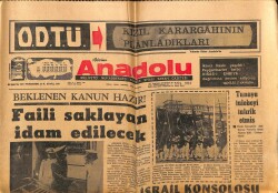 Anadolu Gazetesi 20 Mayıs 1971 - Beklenen Kanun Hazır, Faili Saklayan İdam Edilecek GZ66876 - 2