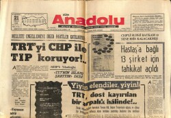 Anadolu Gazetesi 21 Nisan 1969 - TRTyi CHP İle Tip Koruyor GZ66916 - 1