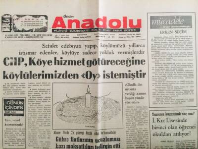Anadolu Gazetesi 21 Nisan 1975 - Başyazı İran Şahı Ve Kürtler GZ66667 - 2