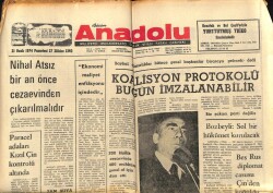 Anadolu Gazetesi 21 Ocak 1974 - Koalisyon Protokolü İmzalanabilir GZ66889 - 2