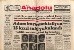 Anadolu Gazetesi 22 Ekim 1971 - Adam Kaçırmak İsteyen 15 Kızıl Şaki Yakalandı GZ66749 - 2