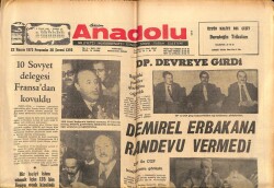 Anadolu Gazetesi 22 Kasım 1973 - Demirel Erbakana Randevu Vermedi GZ66832 - 2