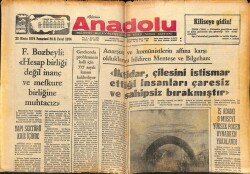 Anadolu Gazetesi 22 Nisan 1974 - Koca Mimar Sinanın Eseri Mezbelelik Haline Geldi GZ66712 - 1