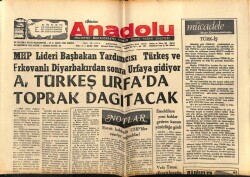 Anadolu Gazetesi 23 Haziran 1975 - Alparslan Türkeş Urfada Toprak Dağıtacak GZ66680 - 1
