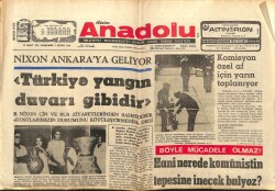 Anadolu Gazetesi 23 Mart 1972 - Türkiye Yangın Duvarı Gibidir GZ66630 - 1