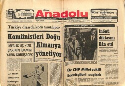 Anadolu Gazetesi 23 Nisan 1972 - İsmet İnönü Diktasını İlan Etti GZ66632 - 2