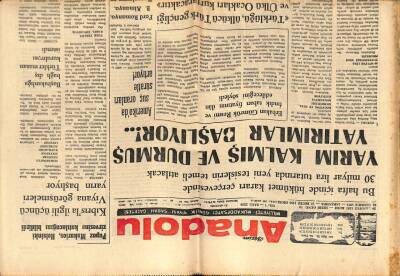 Anadolu Gazetesi 23 Temmuz 1975 - Yarım Kalmış Ve Durmuş Yatırımlar Başlıyor GZ66685 - 2