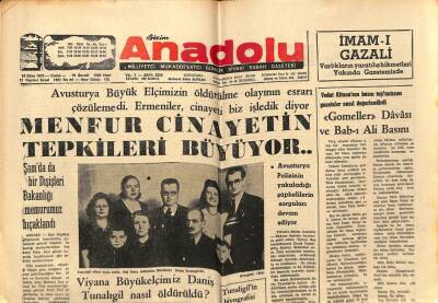 Anadolu Gazetesi 24 Ekim 1975 - Viyana Büyük Elçimiz Nasıl Öldürüldü? GZ66140 - 2