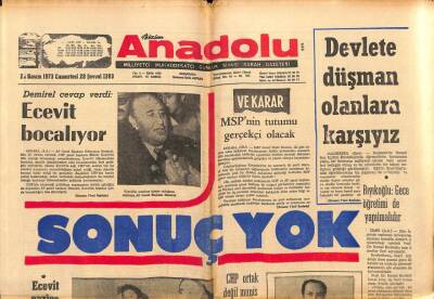 Anadolu Gazetesi 24 Kasım 1973 - MSPnin Tutumu Gerçekçi Olacak GZ66975 - 2