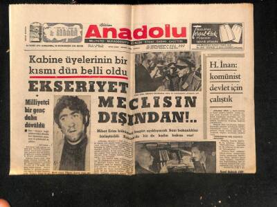 Anadolu Gazetesi 24 Mart 1971 - Arjantinde Komutanlar Darbe Yaptı GZ66823 - 1
