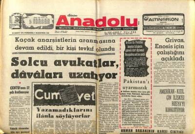 Anadolu Gazetesi 24 Şubat 1972 - Amerikan - Kızıl Çin İlişkisi Rusyayı Korkutuyor GZ97551 - 1