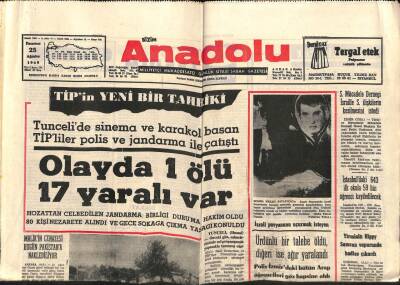 Anadolu Gazetesi 25 Ağustos 1969 - TRT Hakkında Takibat Açıldı GZ66789 - 2
