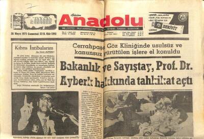 Anadolu Gazetesi 26 Mayıs 1973 - Favorisini Kesmeyen Öğretmen Dayak Yedi GZ66778 - 2