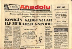 Anadolu Gazetesi 27 Aralık 1975 - Kosigin Sabotajlar İle mi Karşılanıyor? GZ66690 - 1