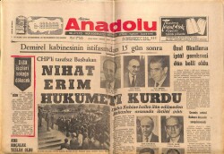 Anadolu Gazetesi 27 Mart 1971 - Nihat Erim Hükümet Kurdu GZ66816 - 1