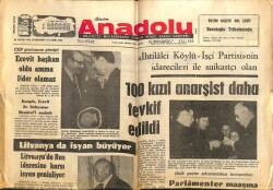 Anadolu Gazetesi 27 Mayıs 1972 - 100 Kızıl Anarşist Daha Tevkif Edildi GZ66844 - 1