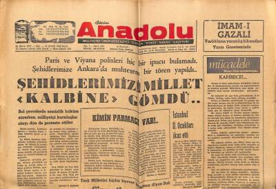 Anadolu Gazetesi 28 Ekim 1975 - Paris Ve Viyana Polisleri Bir İpucu Bulamadı GZ66143 - 2