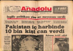 Anadolu Gazetesi 28 Mart 1971 - Pakistan İç Harbinde 10 Bin Kişi Can Verdi GZ66815 - 1