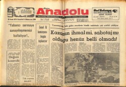 Anadolu Gazetesi 28 Ocak 1974 - Yabancı Sermaye Sanayileşmemizi Baltalıyor GZ66869 - 1