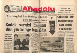 Anadolu Gazetesi 28 Temmuz 1972 - Emlak Vergisi Kanunu Yürürlüğe Konuldu GZ66662 - 2