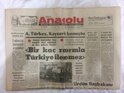Anadolu Gazetesi 29 Kasım 1971 - Macaristanda 750 Bin Kişi Gribe Tutuldu GZ73138 - 1